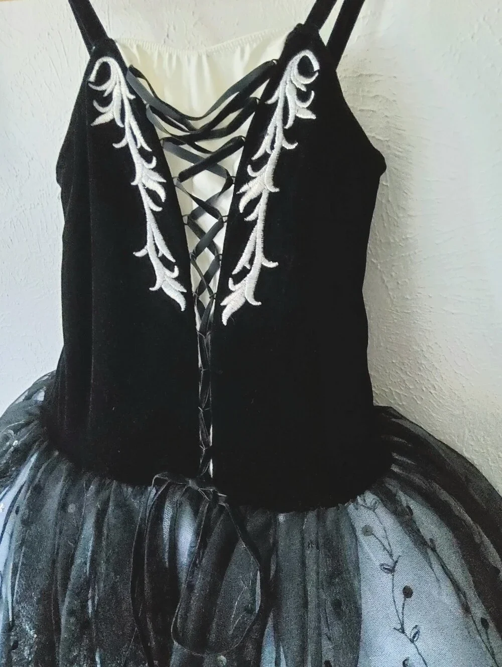 VINTAGE - BALLET Costume Velvet Leotard w/attached Tutu Sz. ?